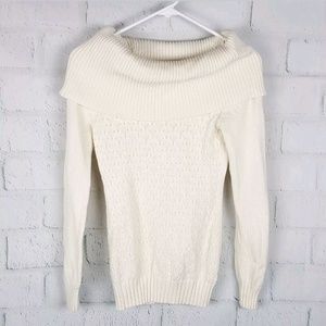 Guess  Off the Shoulder Cowl Neck Long Sweater